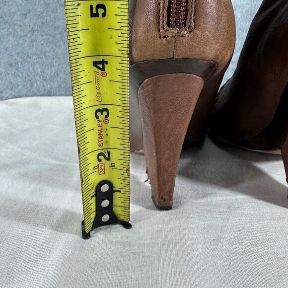 Sam Edelman Krosby Women’s sz 9.5 Gladiator Leather Wedge Peep Toe booties - Picture 6 of 12